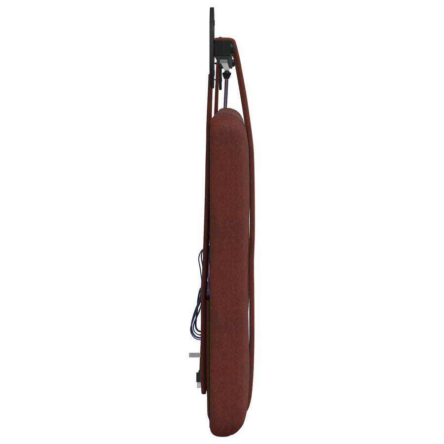 Hangend hoofdbord Met LED-verlichting Glanzend Bruin Antiek PU