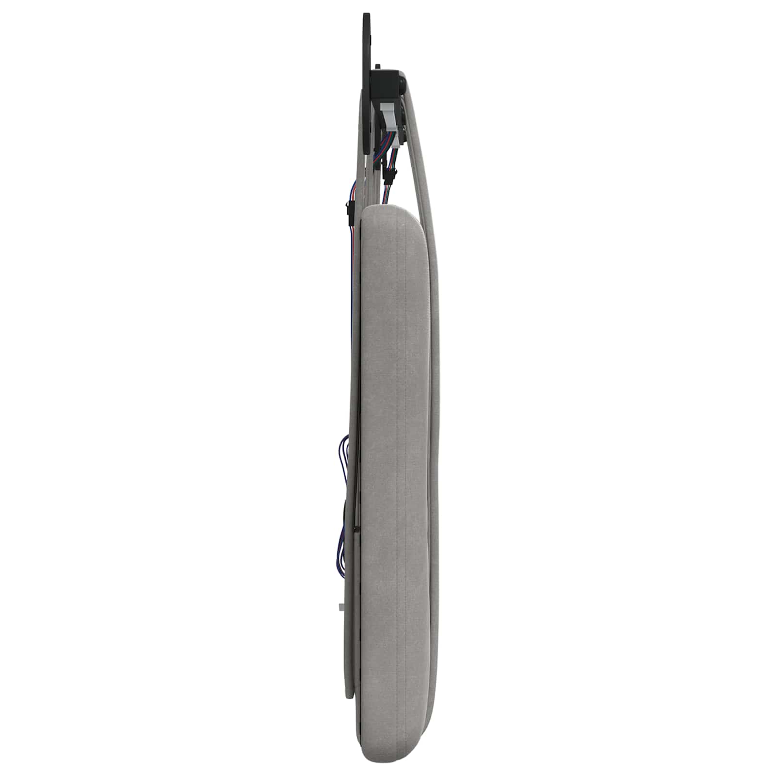 Hangend hoofdbord Met LED-verlichting Lichtgrijs Fluweel