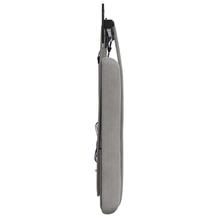 Hangend hoofdbord Met LED-verlichting Lichtgrijs Fluweel
