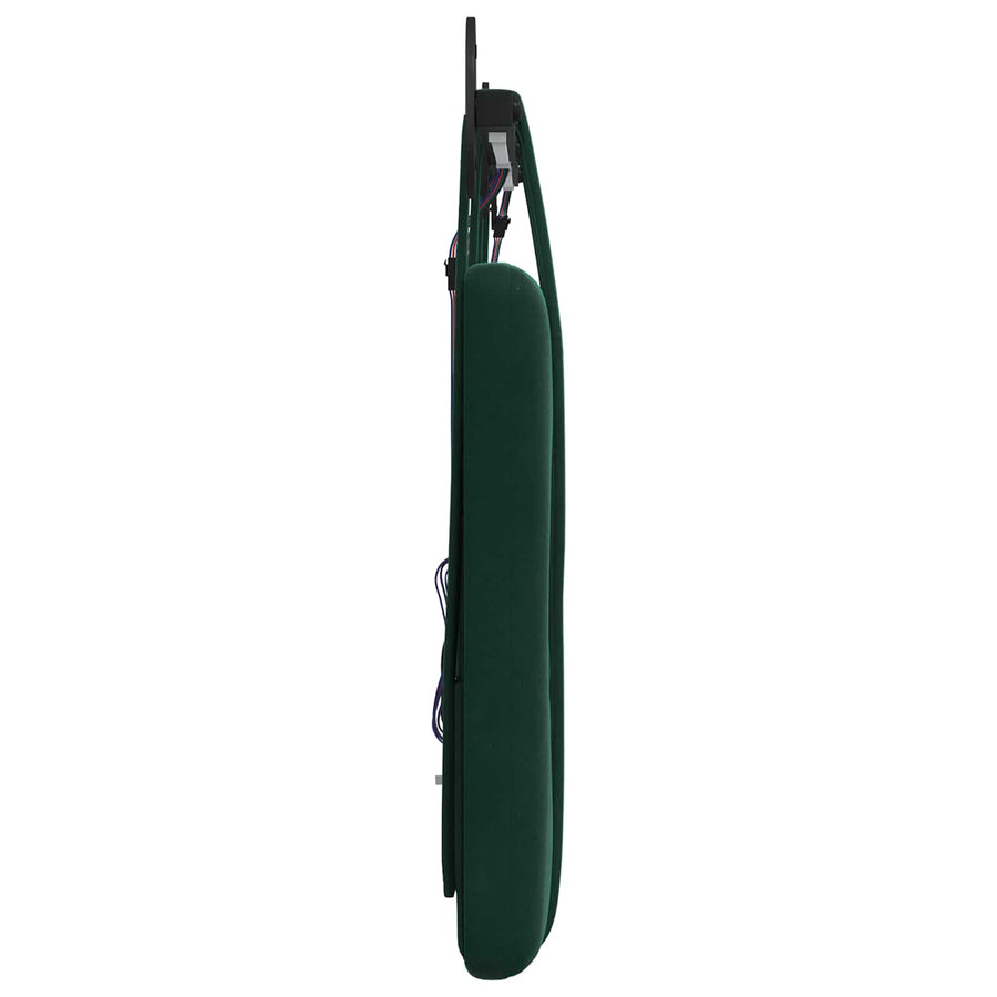 Hangend hoofdbord Met LED-verlichting Donkergroen Fluweel