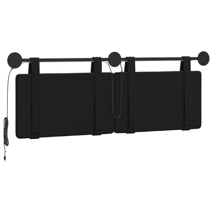 Hangend hoofdbord Met LED-verlichting Zwart Fluweel