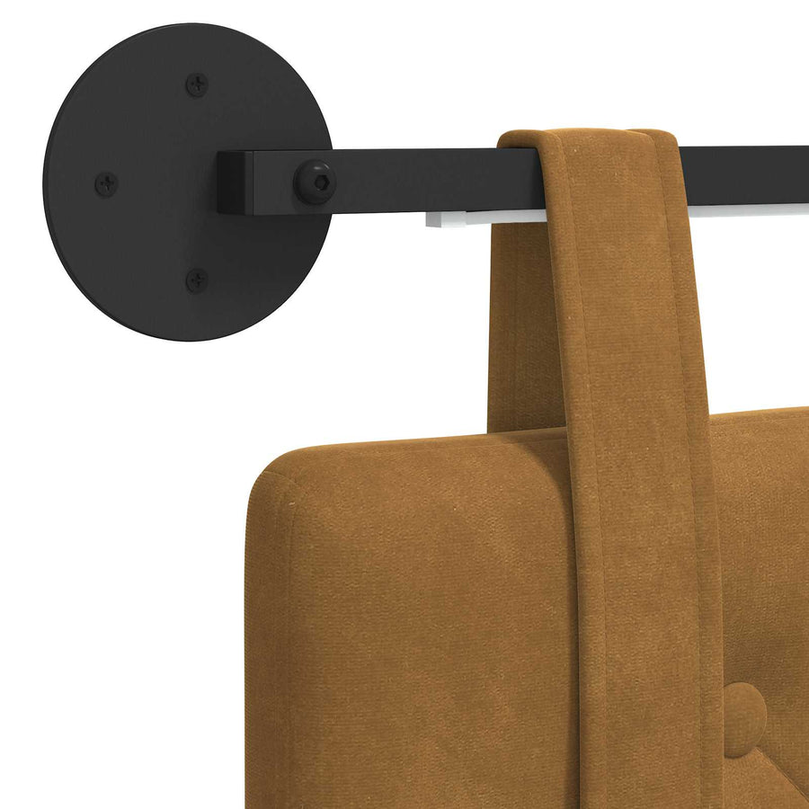 Hangend hoofdbord Met LED-verlichting Bruin Fluweel