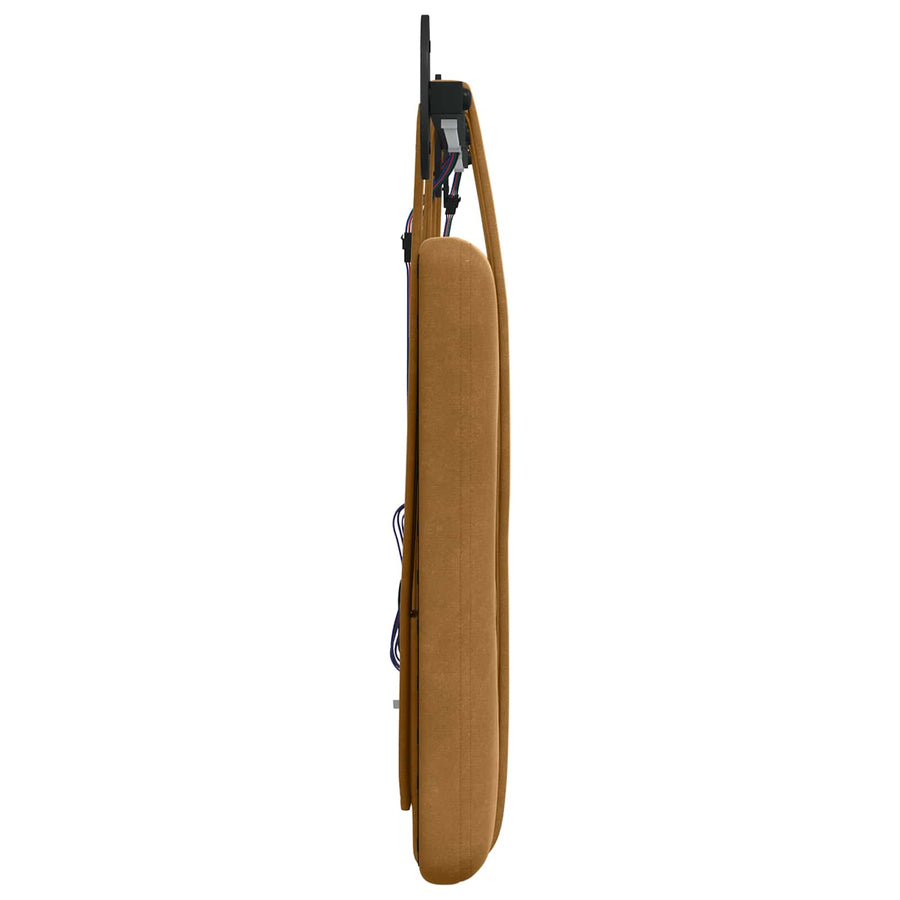 Hangend hoofdbord Met LED-verlichting Bruin Fluweel