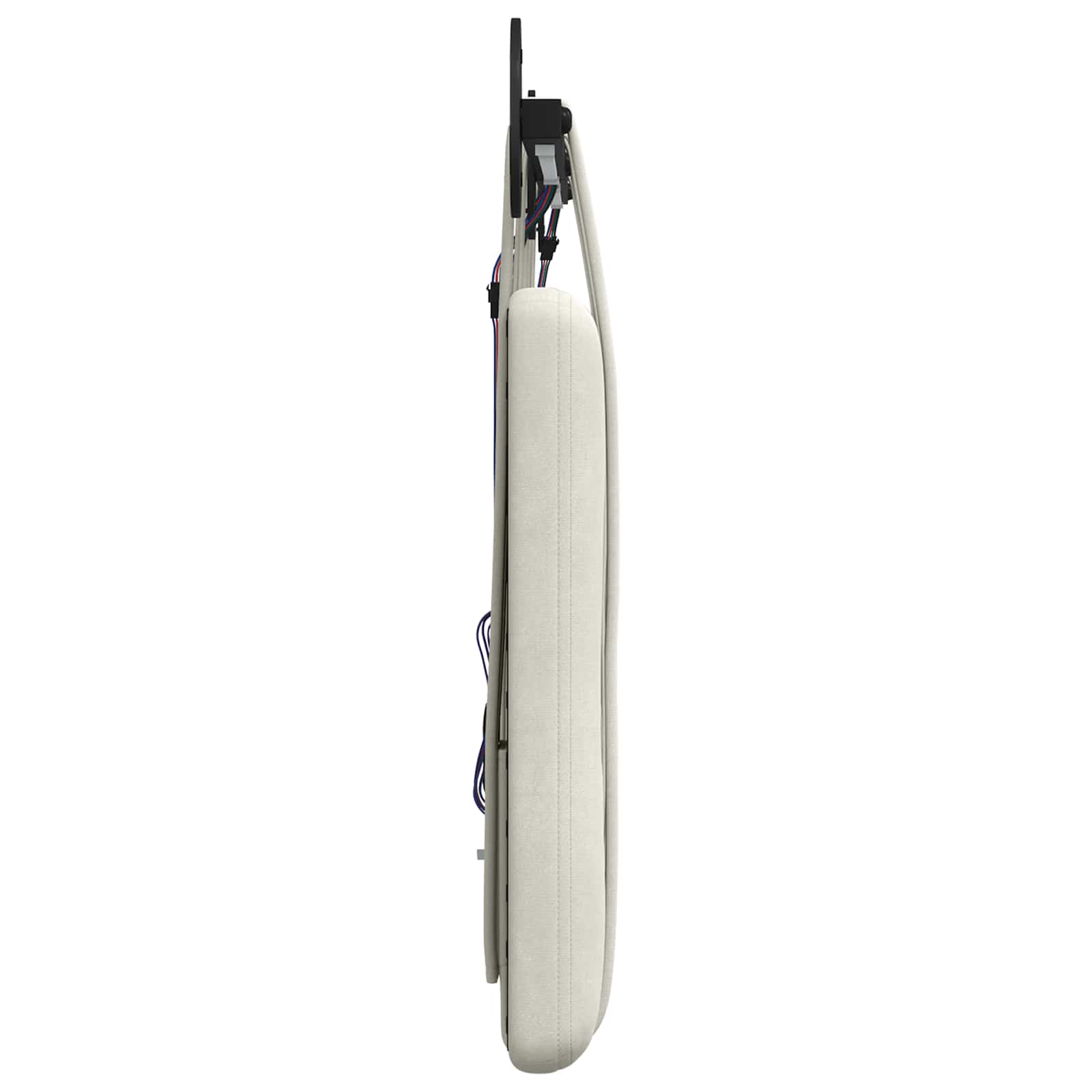 Hangend hoofdbord Met LED-verlichting Crèmekleurig Fluweel