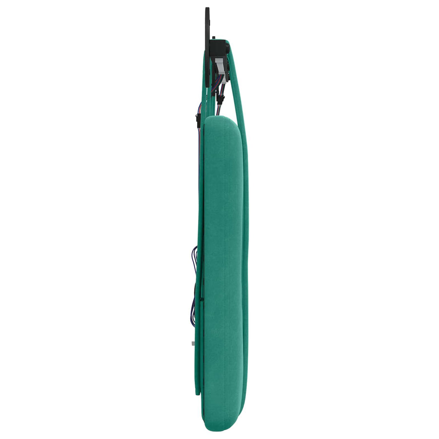Hangend hoofdbord Met LED-verlichting Turquoise Fluweel