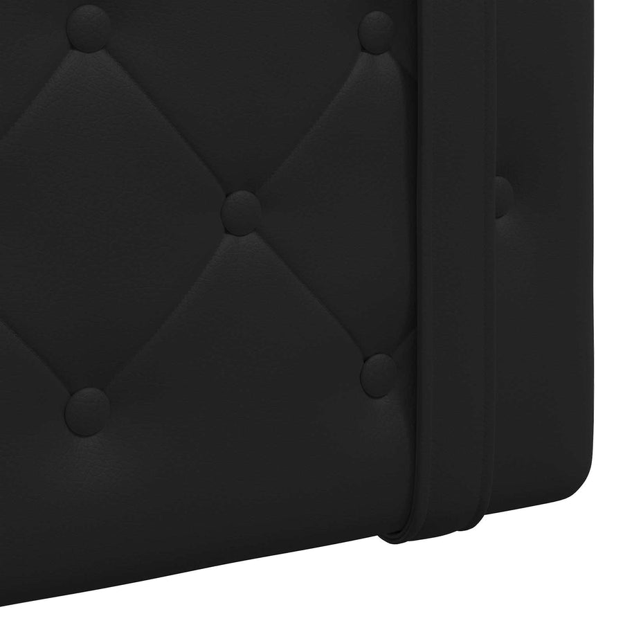 Hangend hoofdbord Met LED-verlichting Zwart Kunstleer