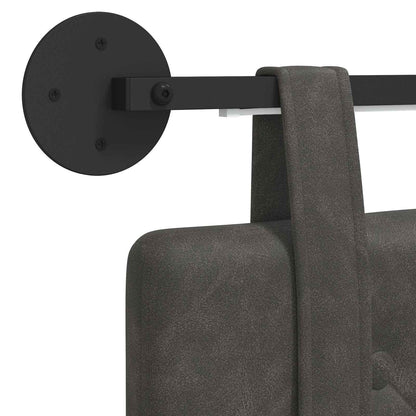 Hangend hoofdbord Met LED-verlichting Zwart Antiek PU