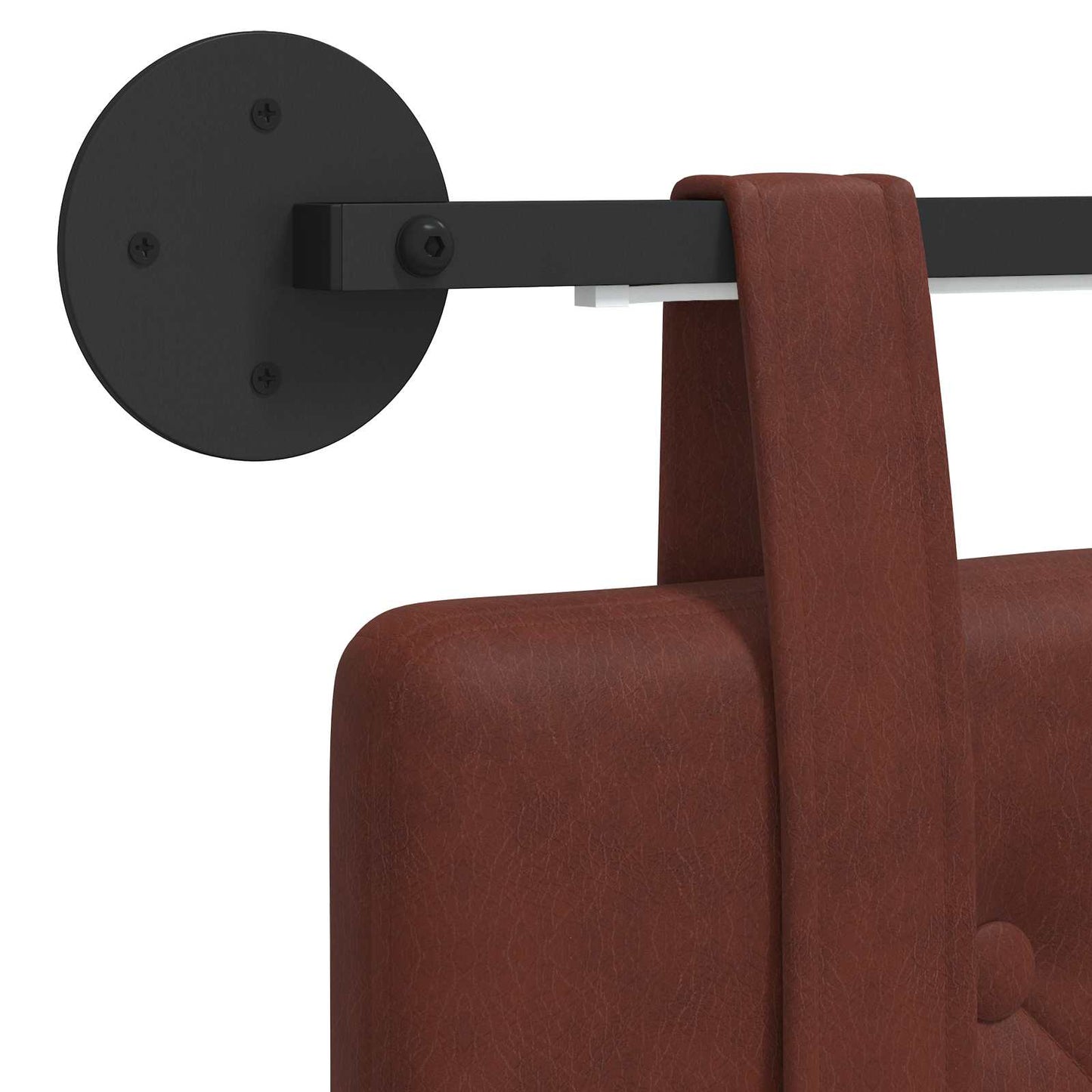 Hangend hoofdbord Met LED-verlichting Glanzend Bruin Antiek PU