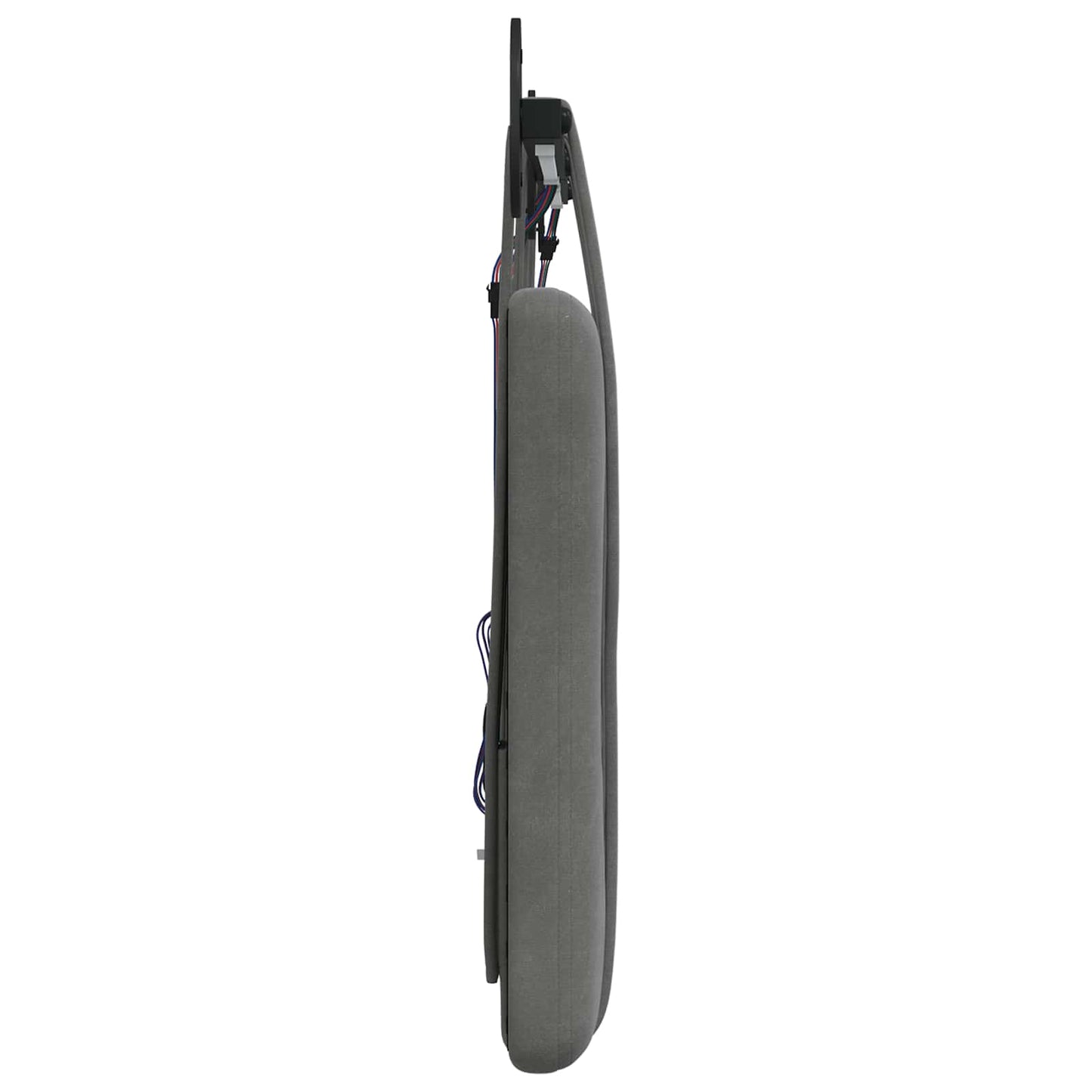 Hangend hoofdbord Met LED-verlichting Donkergrijs Fluweel