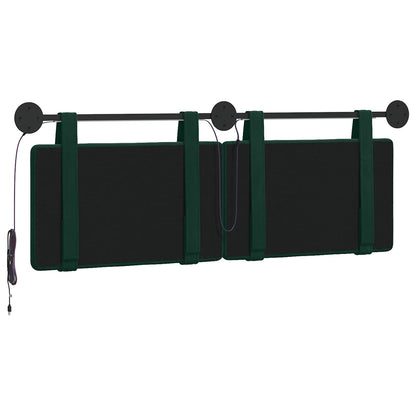 Hangend hoofdbord Met LED-verlichting Donkergroen Fluweel
