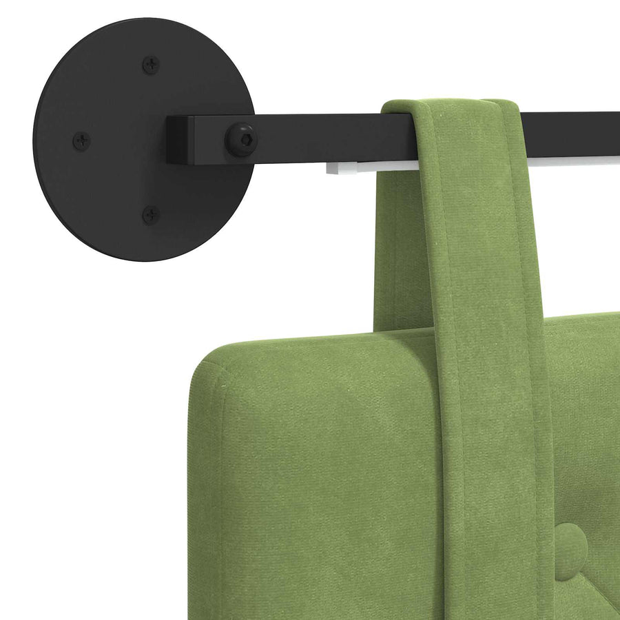 Hangend hoofdbord Met LED-verlichting Lichtgroen Fluweel