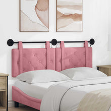 Hangend hoofdbord Met LED-verlichting Roze Fluweel