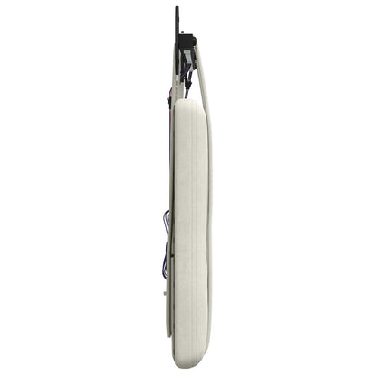 Hangend hoofdbord Met LED-verlichting Crèmekleurig Fluweel