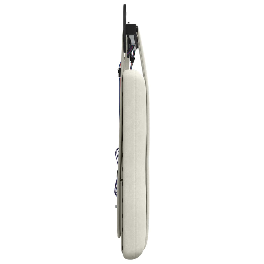 Hangend hoofdbord Met LED-verlichting Crèmekleurig Fluweel