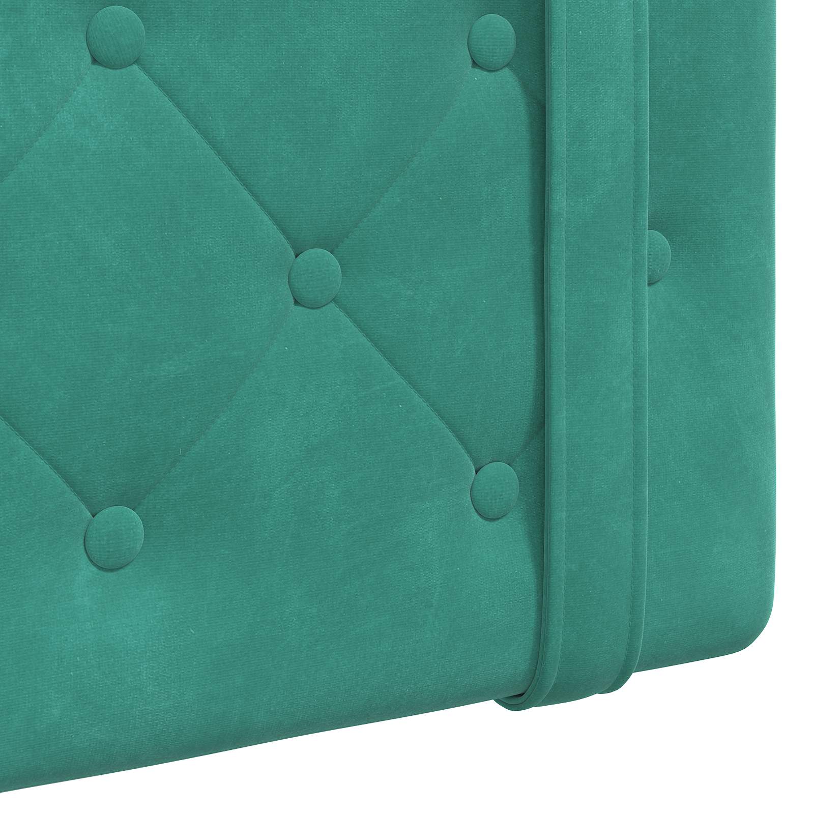 Hangend hoofdbord Met LED-verlichting Turquoise Fluweel
