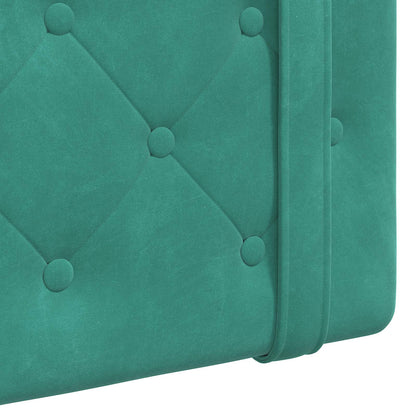 Hangend hoofdbord Met LED-verlichting Turquoise Fluweel