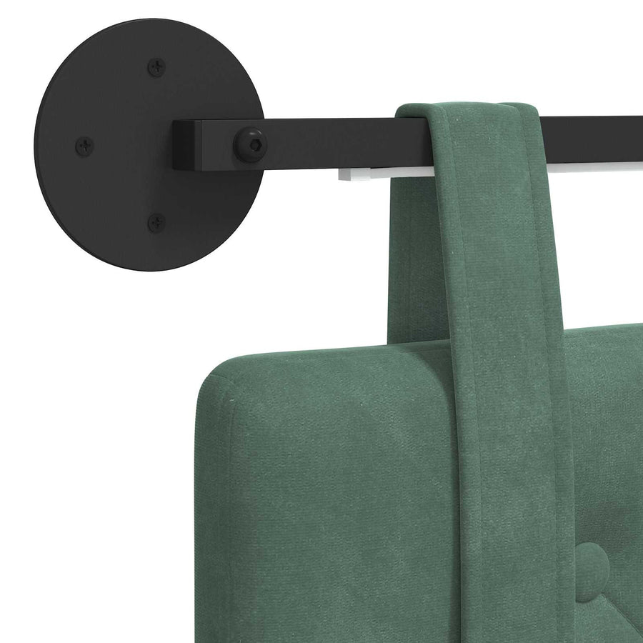 Hangend hoofdbord Met LED-verlichting Zeegroen Fluweel