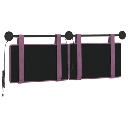 Hangend hoofdbord Met LED-verlichting Paars Fluweel