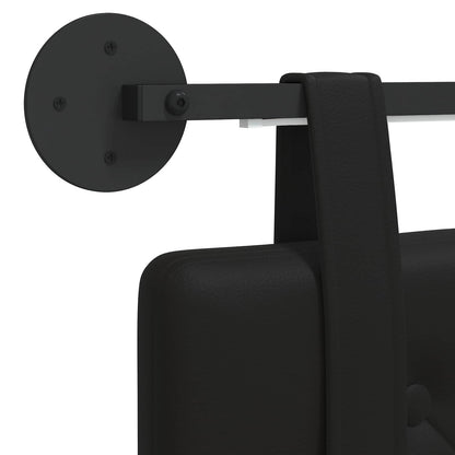 Hangend hoofdbord Met LED-verlichting Zwart Kunstleer