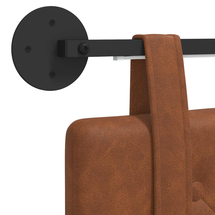 Hangend hoofdbord Met LED-verlichting Bruin Antiek PU