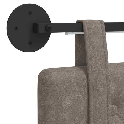 Hangend hoofdbord Met LED-verlichting Grijs Antiek PU