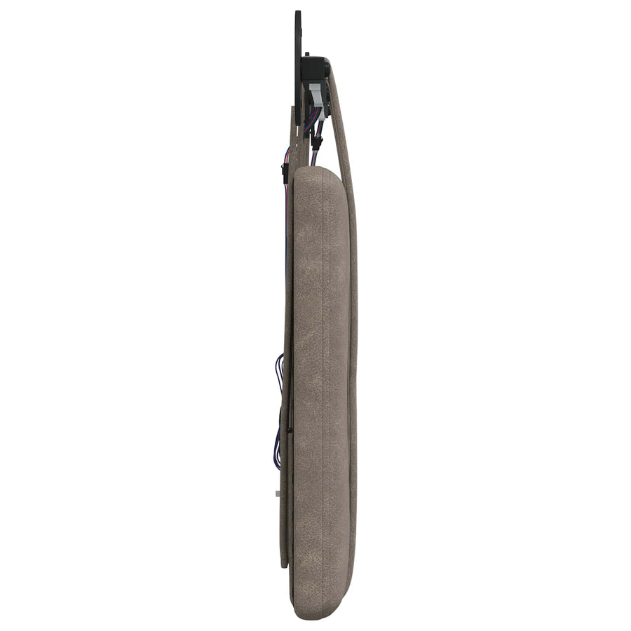 Hangend hoofdbord Met LED-verlichting Grijs Antiek PU