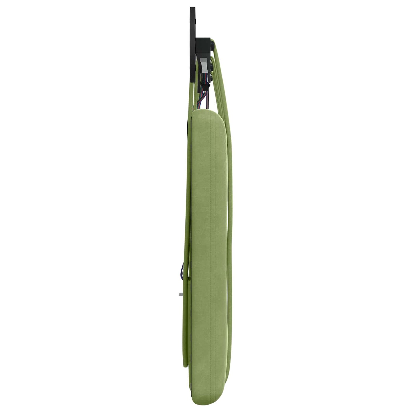 Hangend hoofdbord Met LED-verlichting Lichtgroen Fluweel