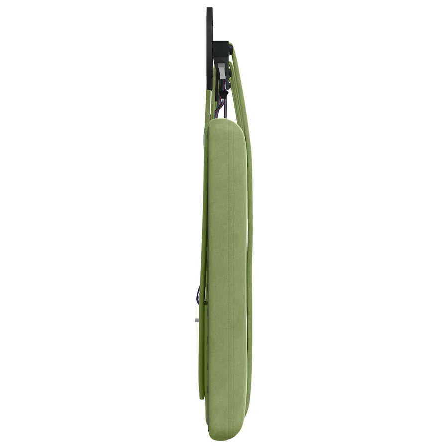 Hangend hoofdbord Met LED-verlichting Lichtgroen Fluweel