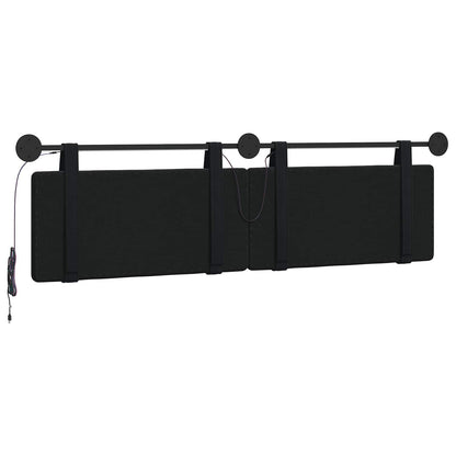 Hangend hoofdbord Met LED-verlichting Zwart Fluweel
