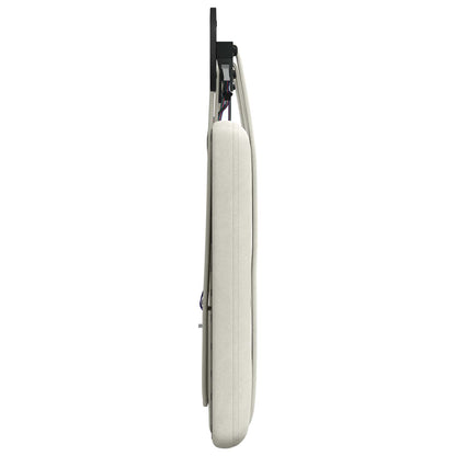 Hangend hoofdbord Met LED-verlichting Crèmekleurig Fluweel