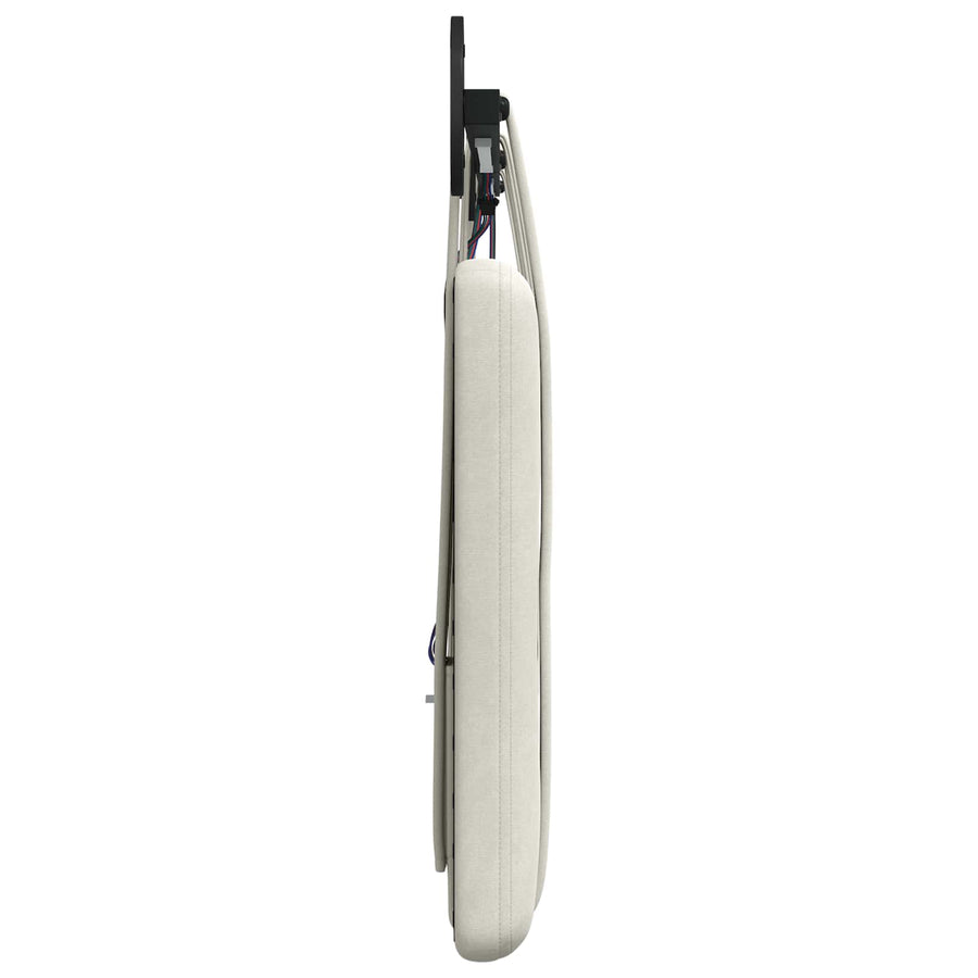Hangend hoofdbord Met LED-verlichting Crèmekleurig Fluweel