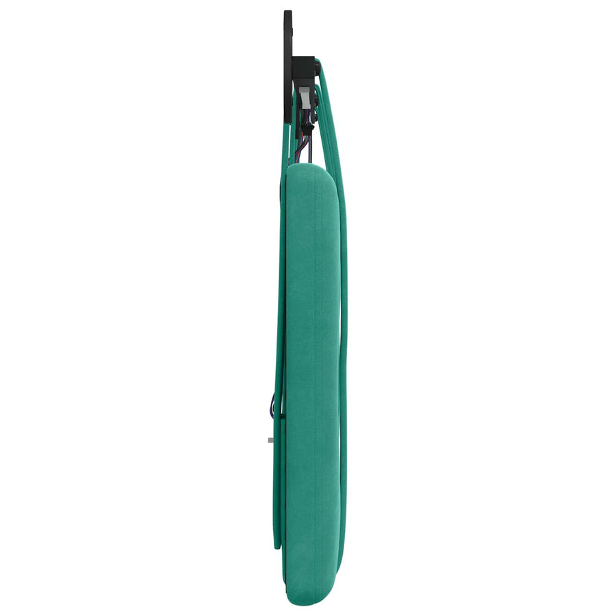 Hangend hoofdbord Met LED-verlichting Turquoise Fluweel