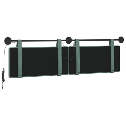 Hangend hoofdbord Met LED-verlichting Zeegroen Fluweel
