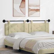 Hoofdbord 170x55x5 cm crèmekleurig kunstleer met LED