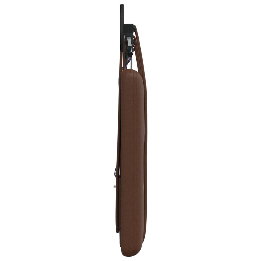 Hangend hoofdbord Met LED-verlichting Bruin Kunstleer