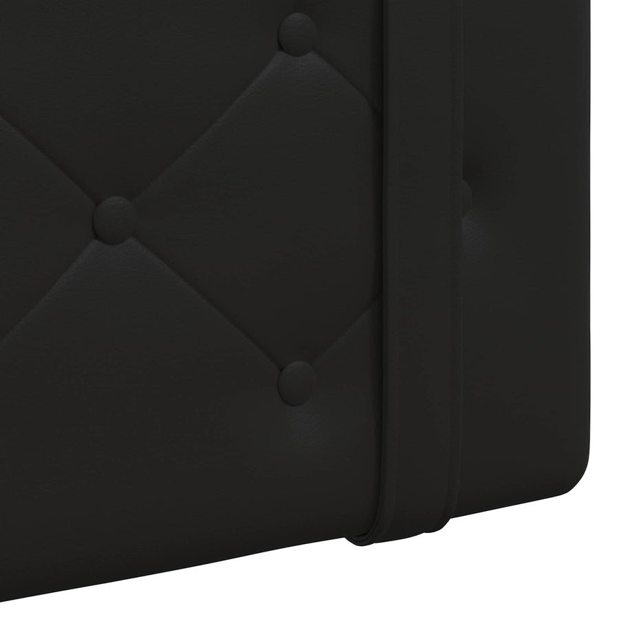 Hangend hoofdbord Met LED-verlichting Zwart Kunstleer