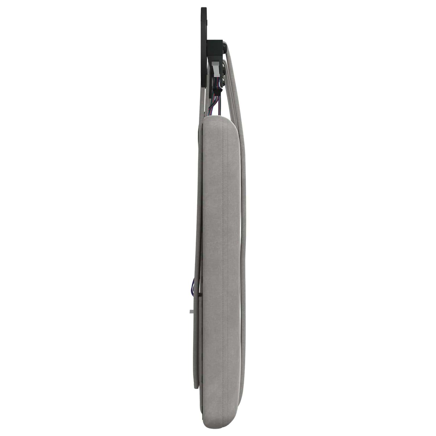 Hangend hoofdbord Met LED-verlichting Lichtgrijs Fluweel
