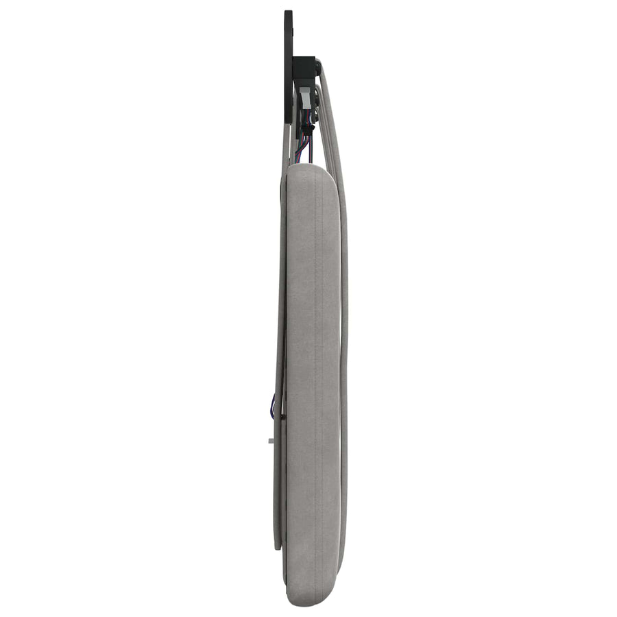 Hangend hoofdbord Met LED-verlichting Lichtgrijs Fluweel