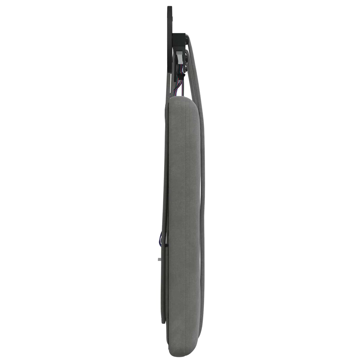 Hangend hoofdbord Met LED-verlichting Donkergrijs Fluweel