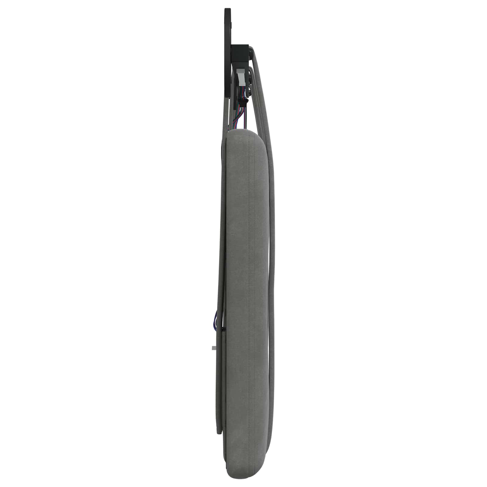 Hangend hoofdbord Met LED-verlichting Donkergrijs Fluweel