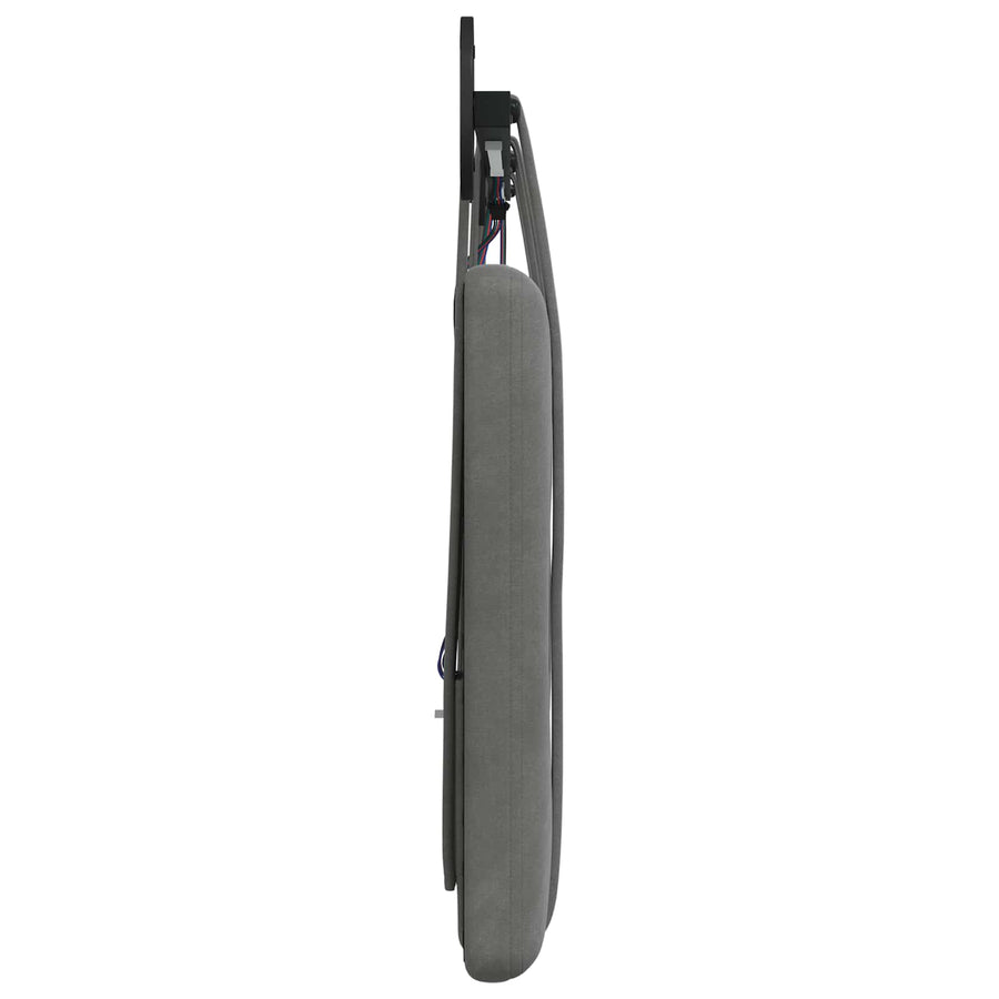 Hangend hoofdbord Met LED-verlichting Donkergrijs Fluweel