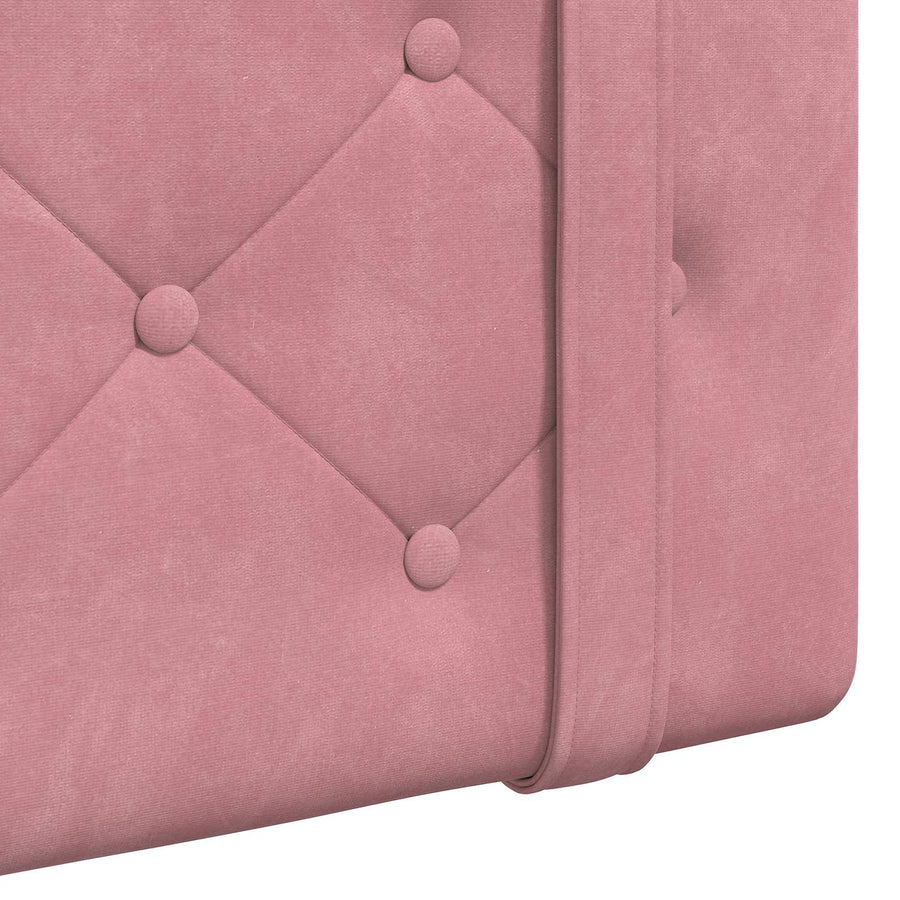 Hangend hoofdbord Met LED-verlichting Roze Fluweel