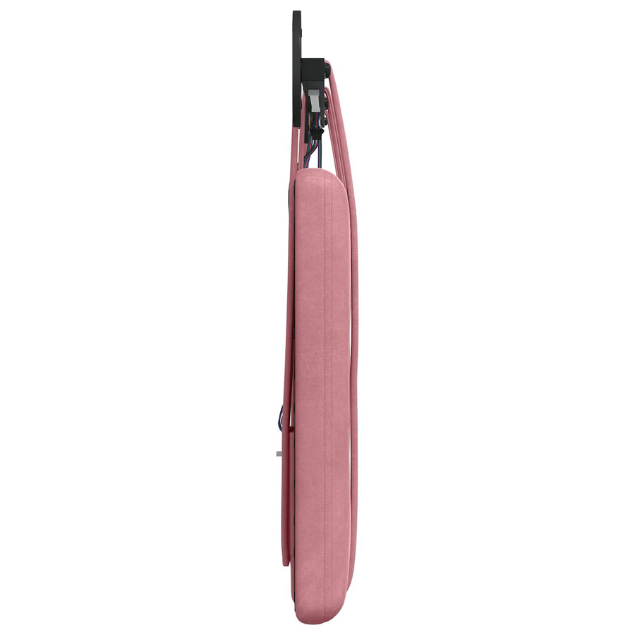 Hangend hoofdbord Met LED-verlichting Roze Fluweel