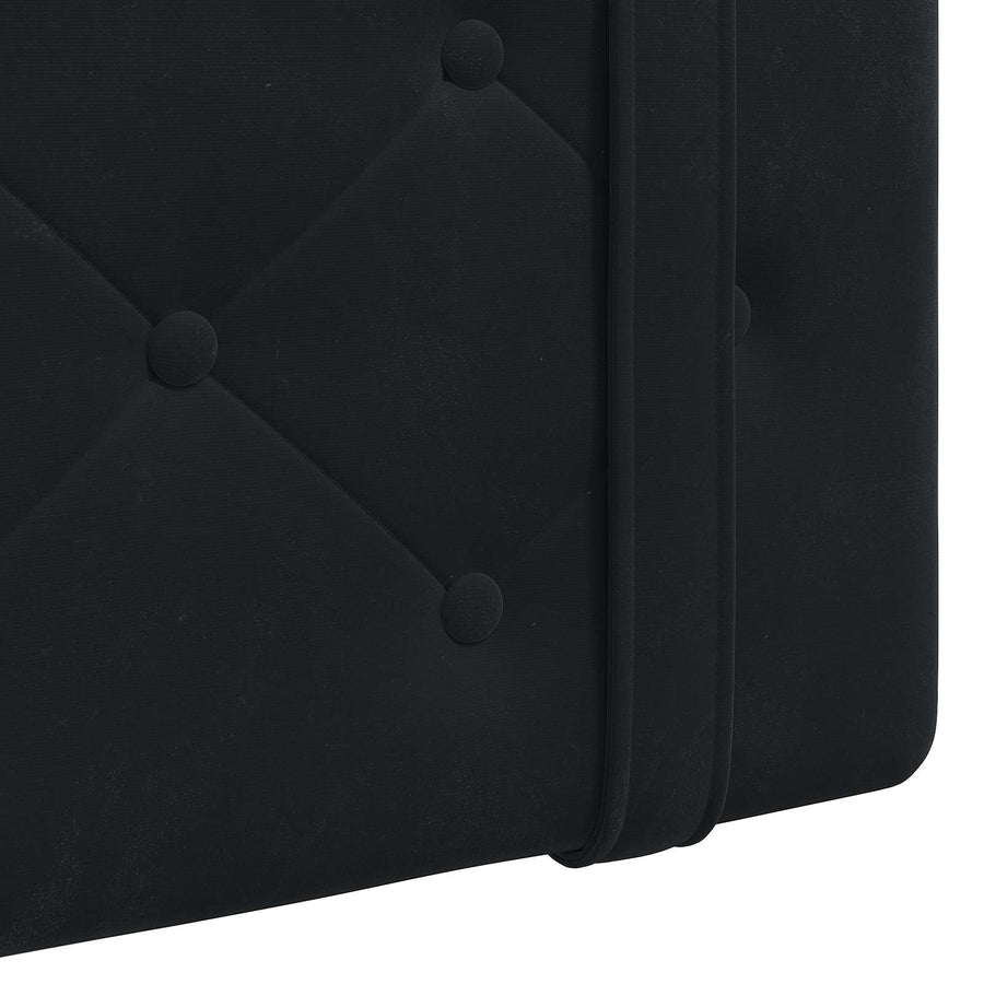 Hangend hoofdbord Met LED-verlichting Zwart Fluweel