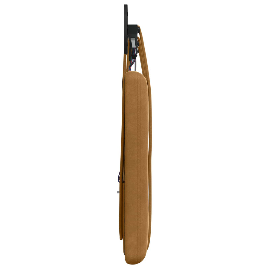 Hangend hoofdbord Met LED-verlichting Bruin Fluweel