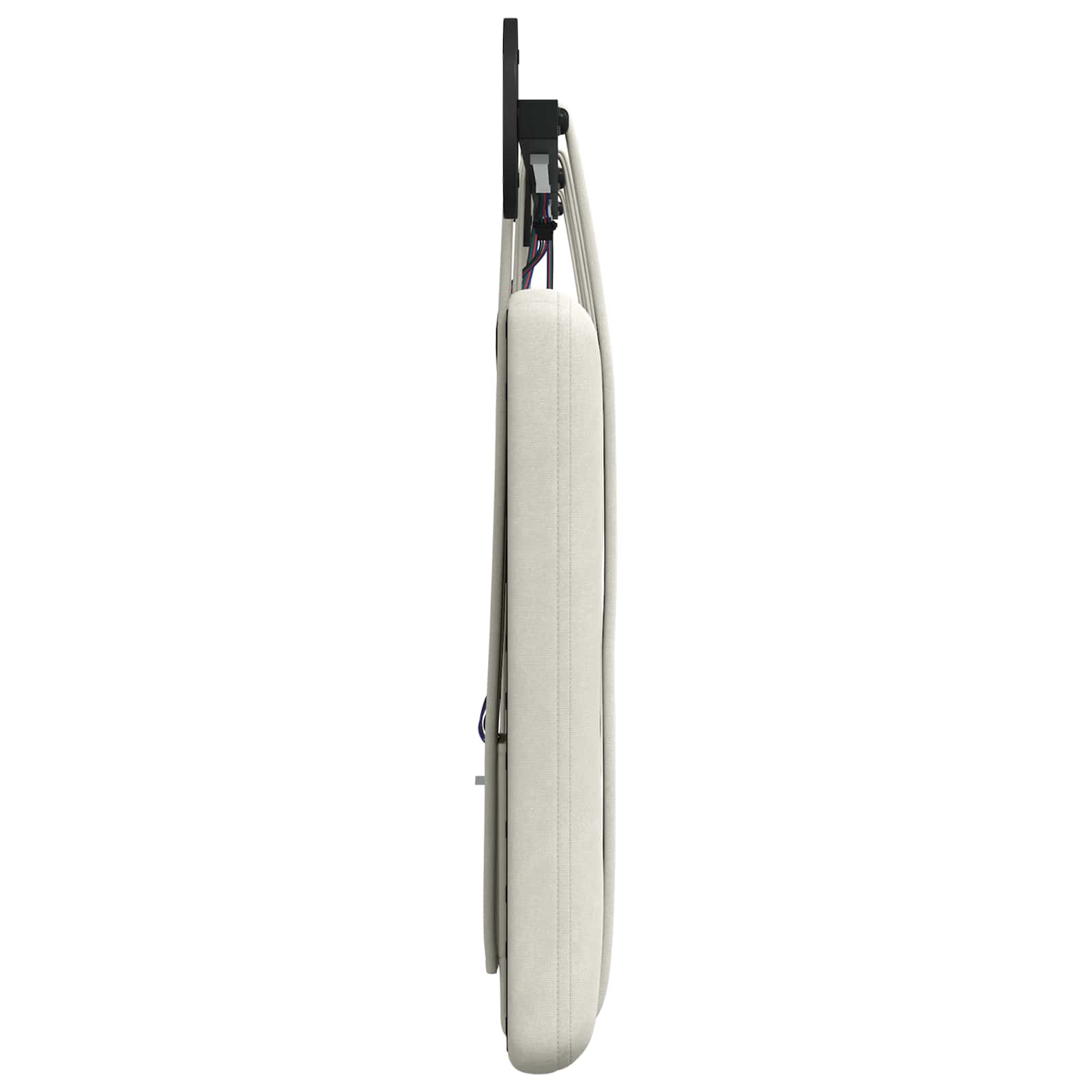 Hangend hoofdbord Met LED-verlichting Crèmekleurig Fluweel
