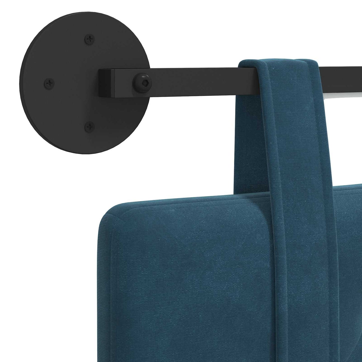 Hangend hoofdbord Met LED-verlichting Blauw Fluweel