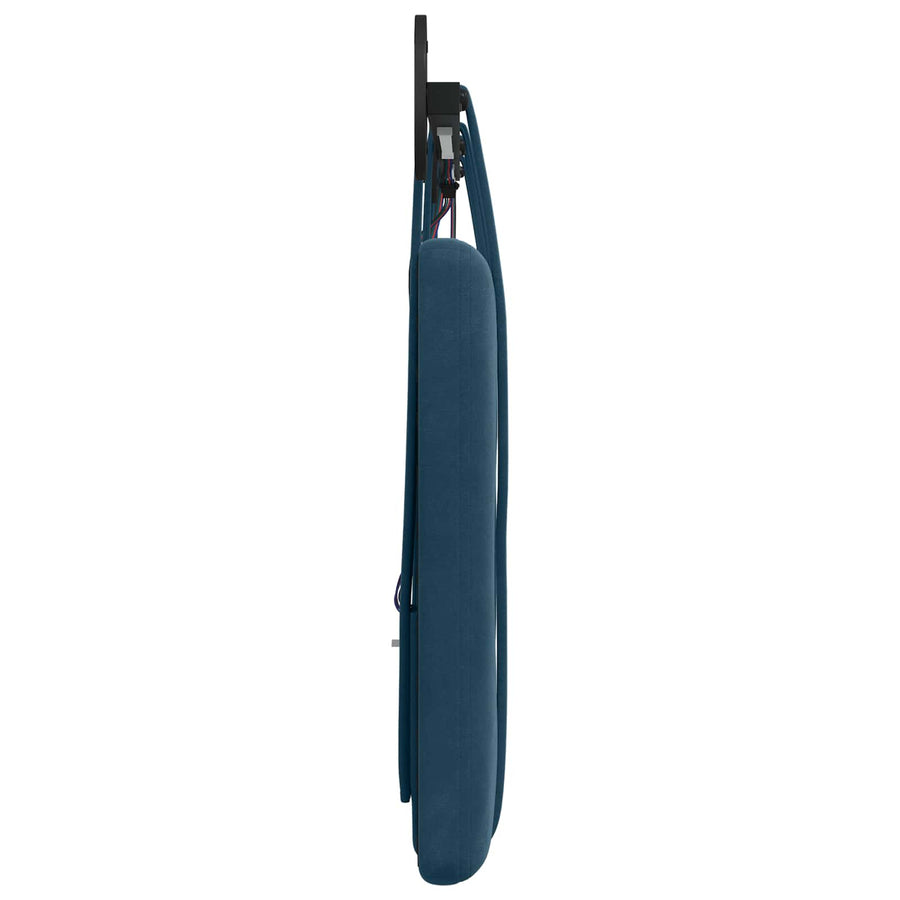 Hangend hoofdbord Met LED-verlichting Blauw Fluweel
