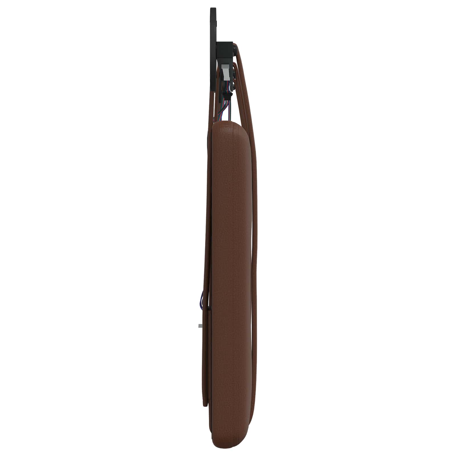 Hangend hoofdbord Met LED-verlichting Bruin Kunstleer