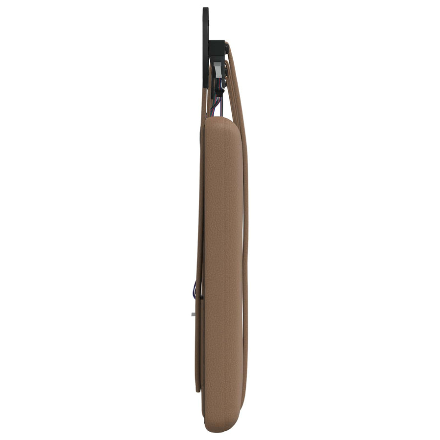 Hangend hoofdbord Met LED-verlichting Cappuccino Kunstleer